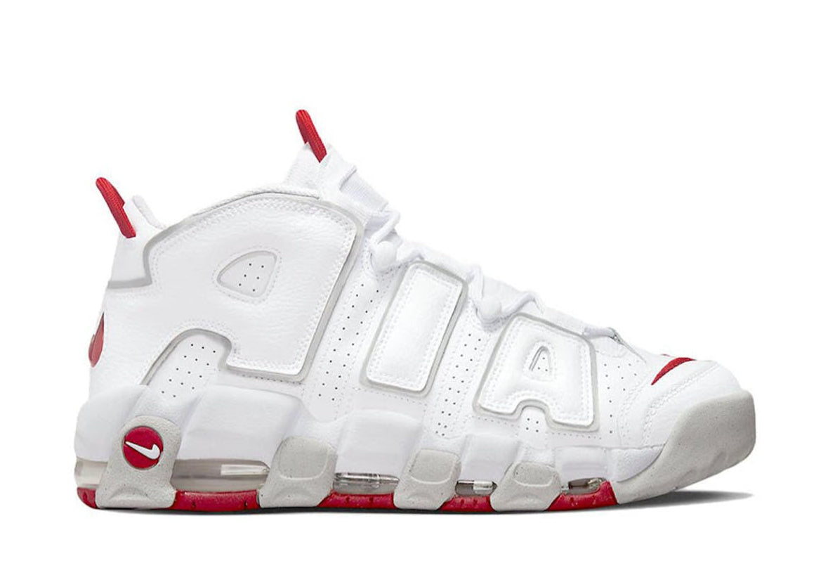 Air More Uptempo 96 White Grey Fog University Red
