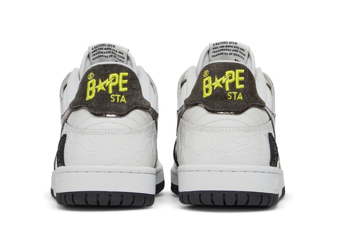 Sk8 Sta White Metallic Silver
