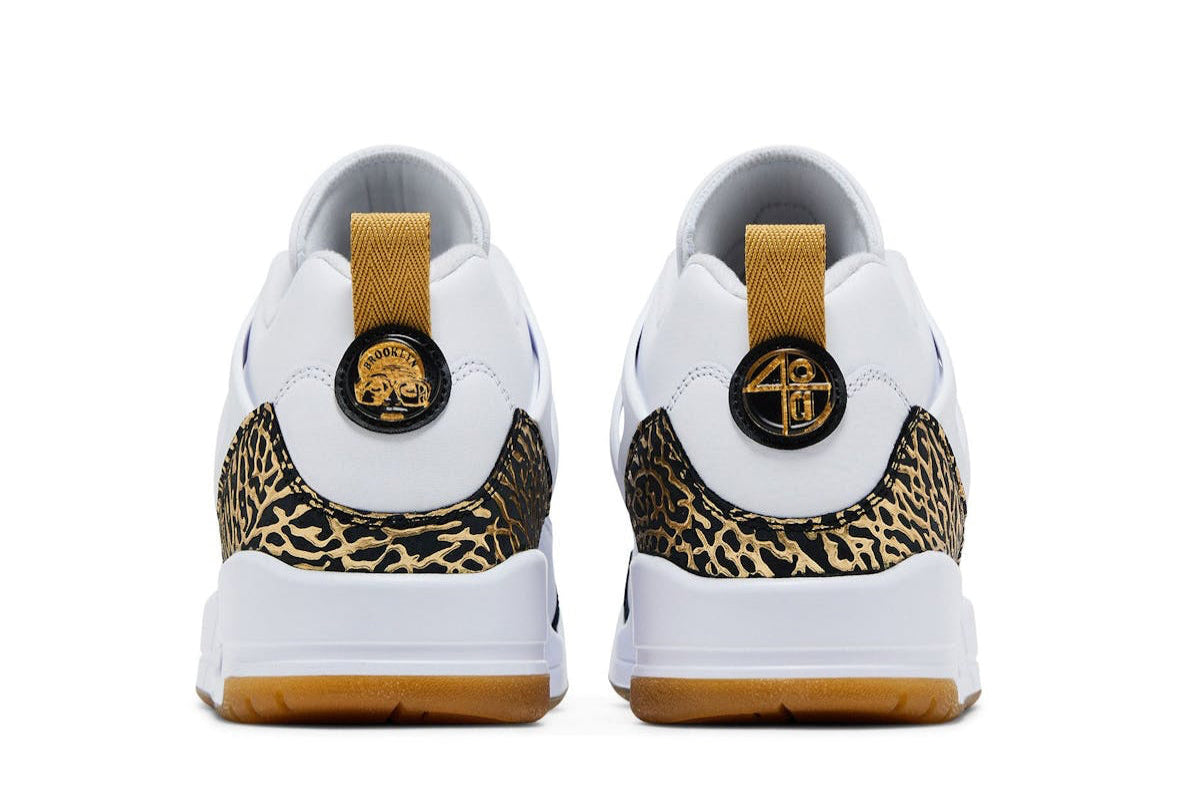 Jordan Spizike Low White Black Metallic Gold