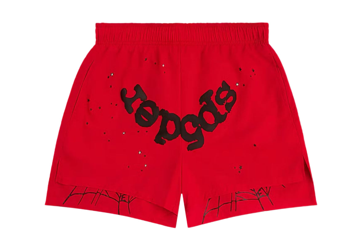 OG Web Double Layer Shorts Red