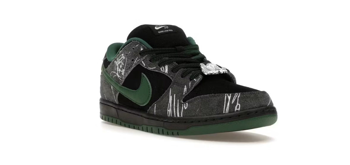 Nike SB Dunk Low There Skateboards Black Gorge Green