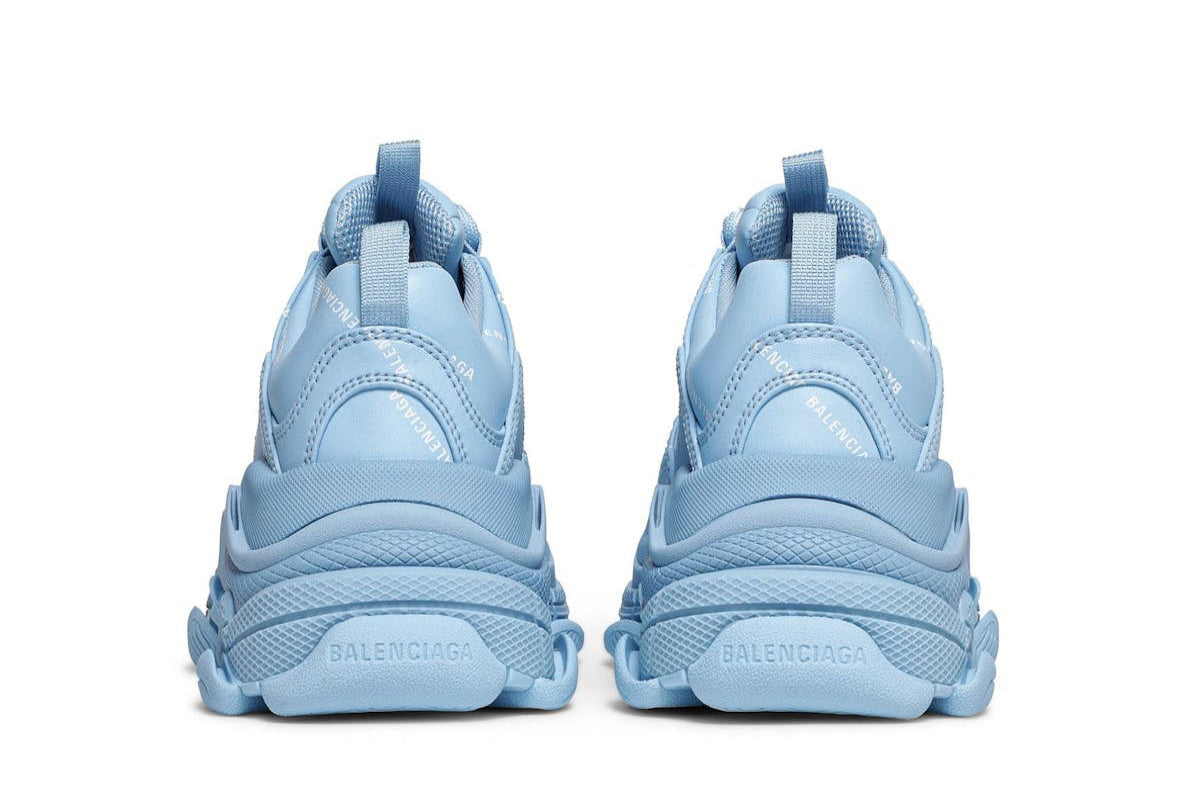 Triple S Sneaker All Over Logo Light Blue
