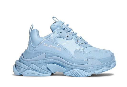 Triple S Sneaker All Over Logo Light Blue