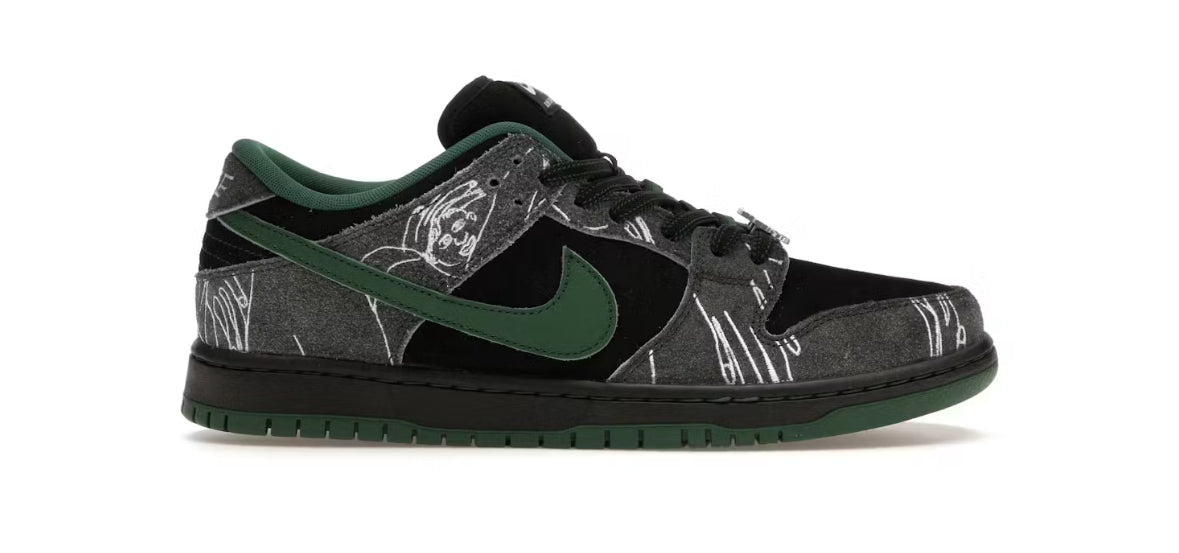 Nike SB Dunk Low There Skateboards Black Gorge Green