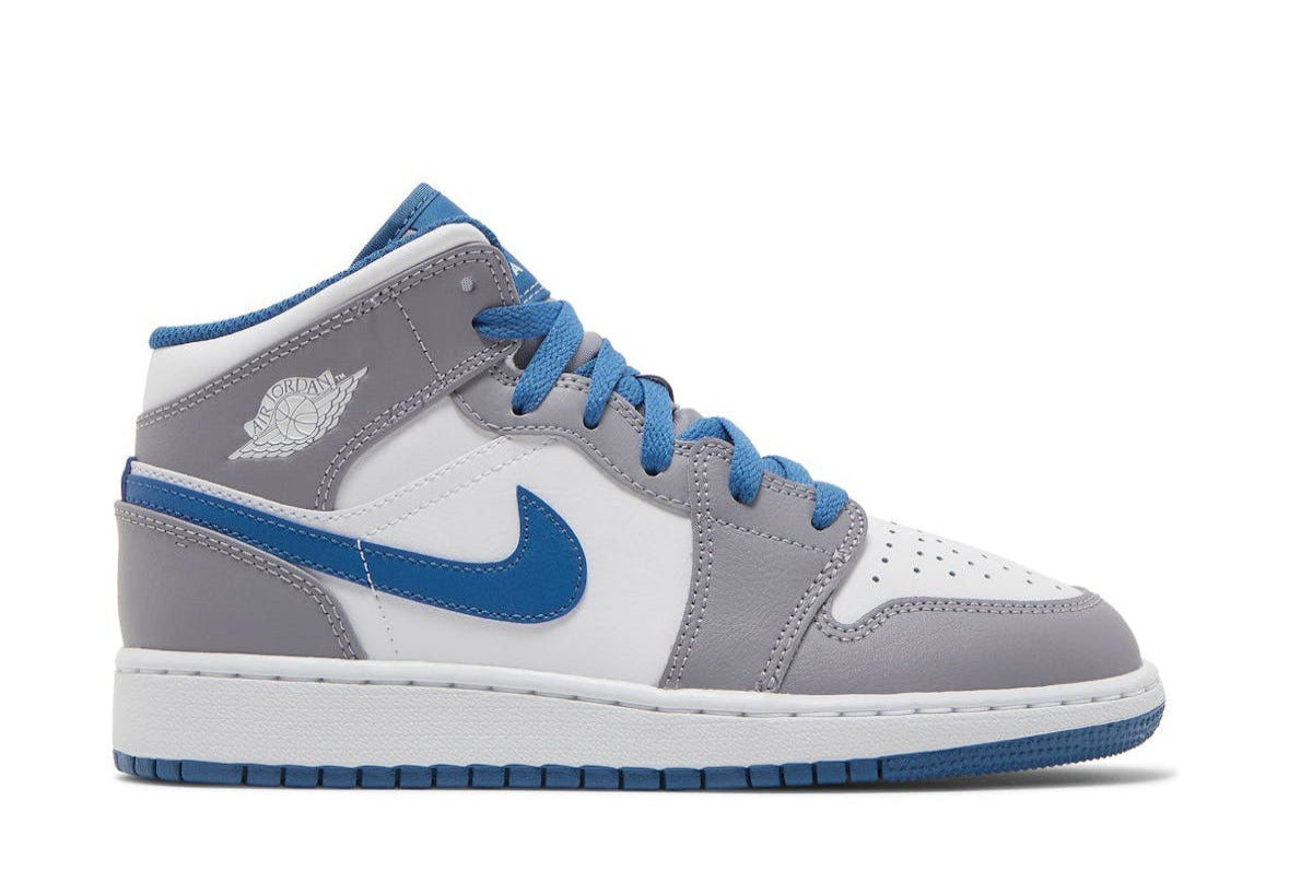 Jordan 1 Mid Cement True Blue