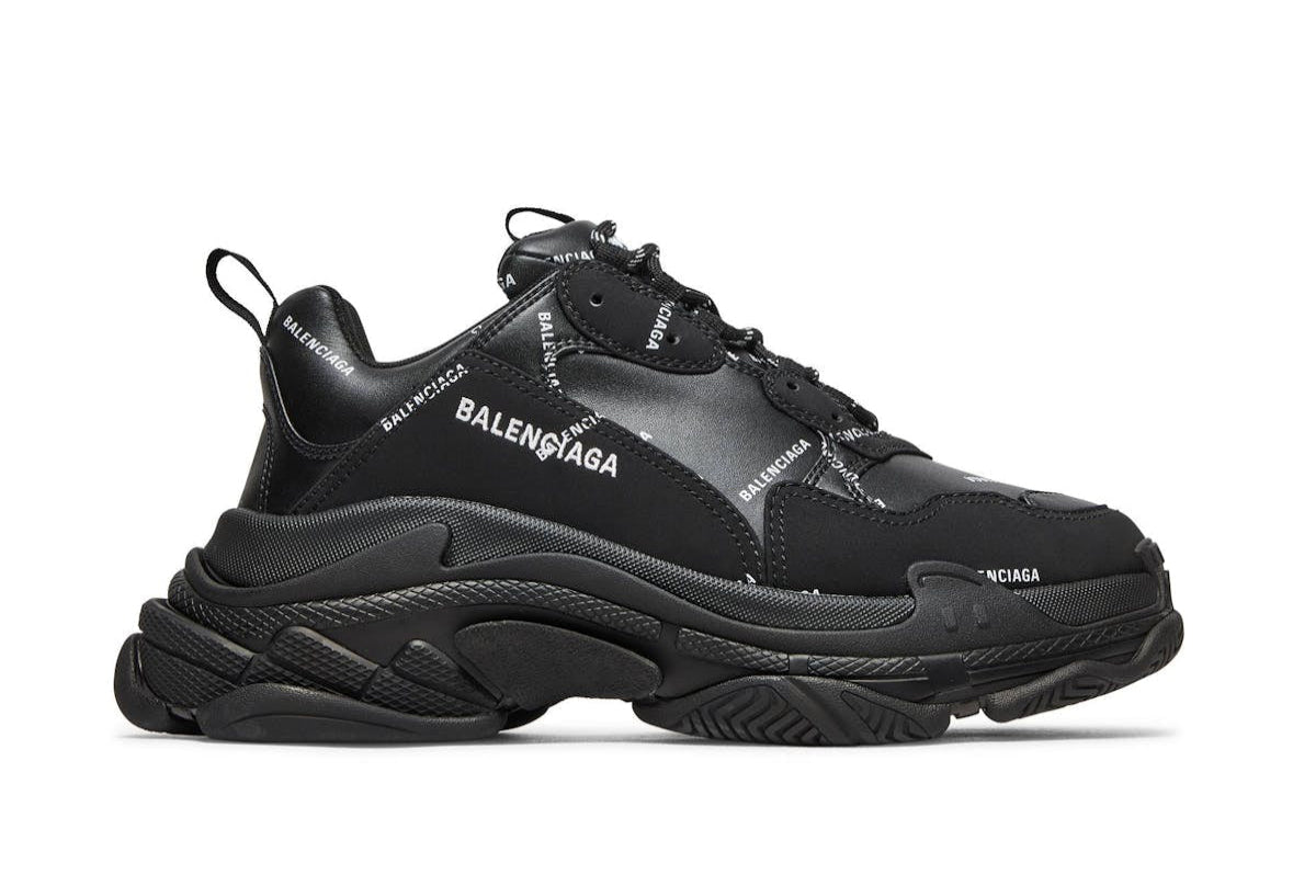 Triple S Trainer All Over Logo Black