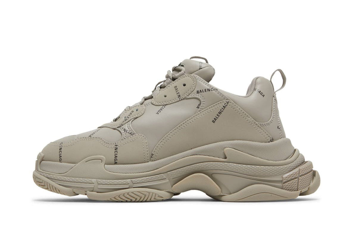 Triple S Sneaker All Over Logo Beige