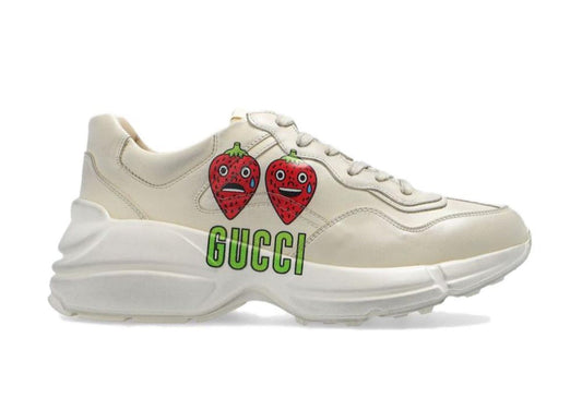 Rhyton Strawberry Print Ivory White