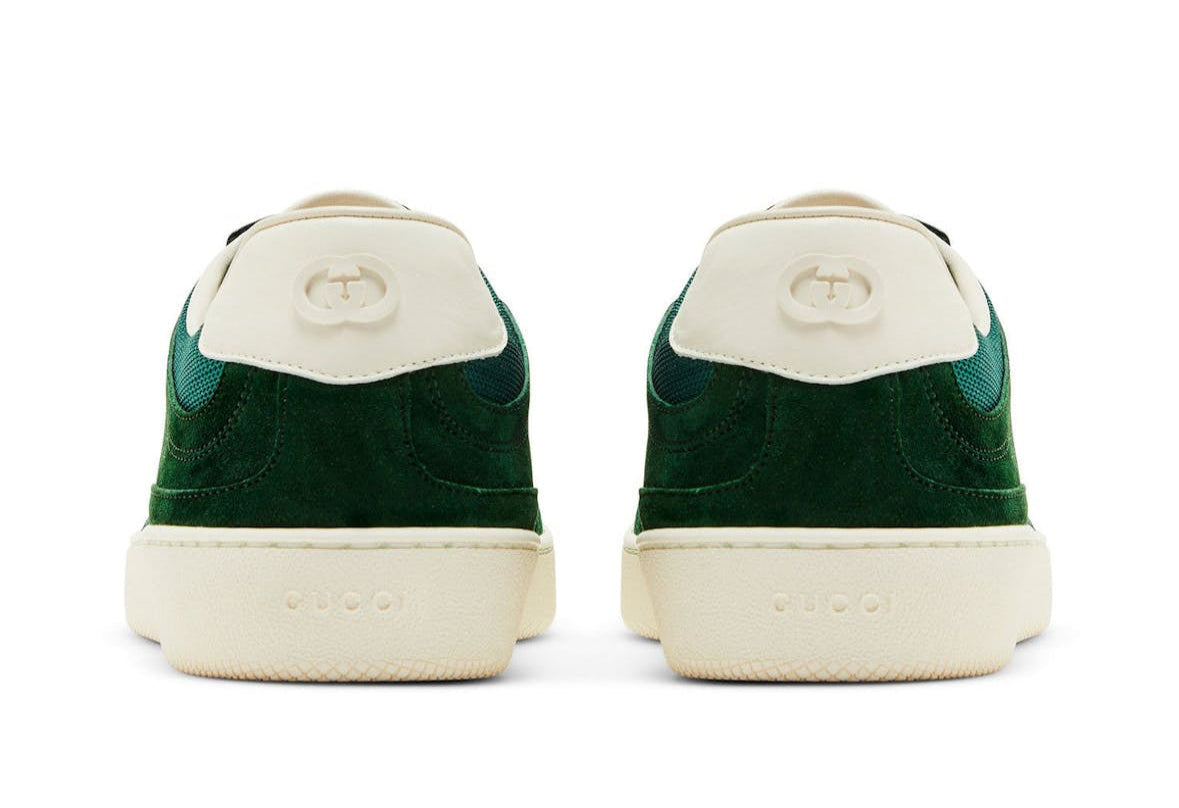 G74 Interlocking G Green Suede