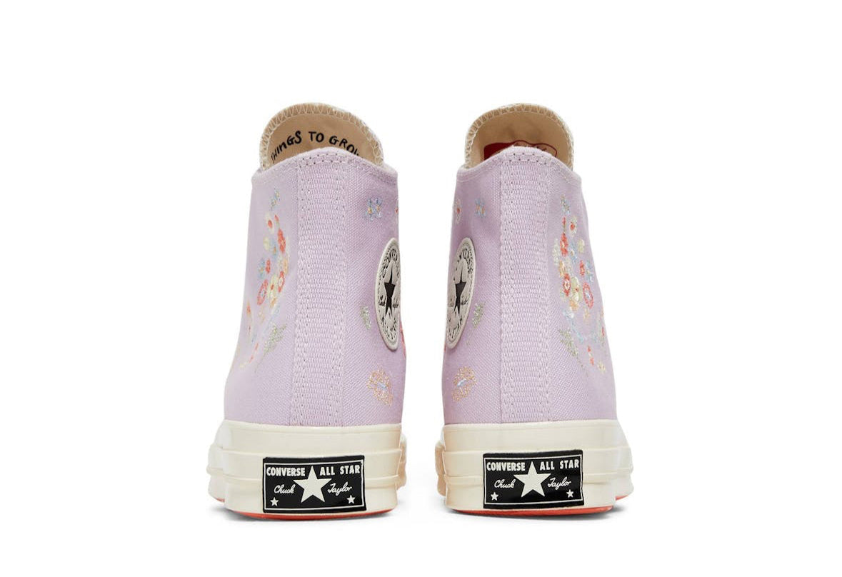 Chuck 70 High Embroidered Floral Print Pale Amethyst