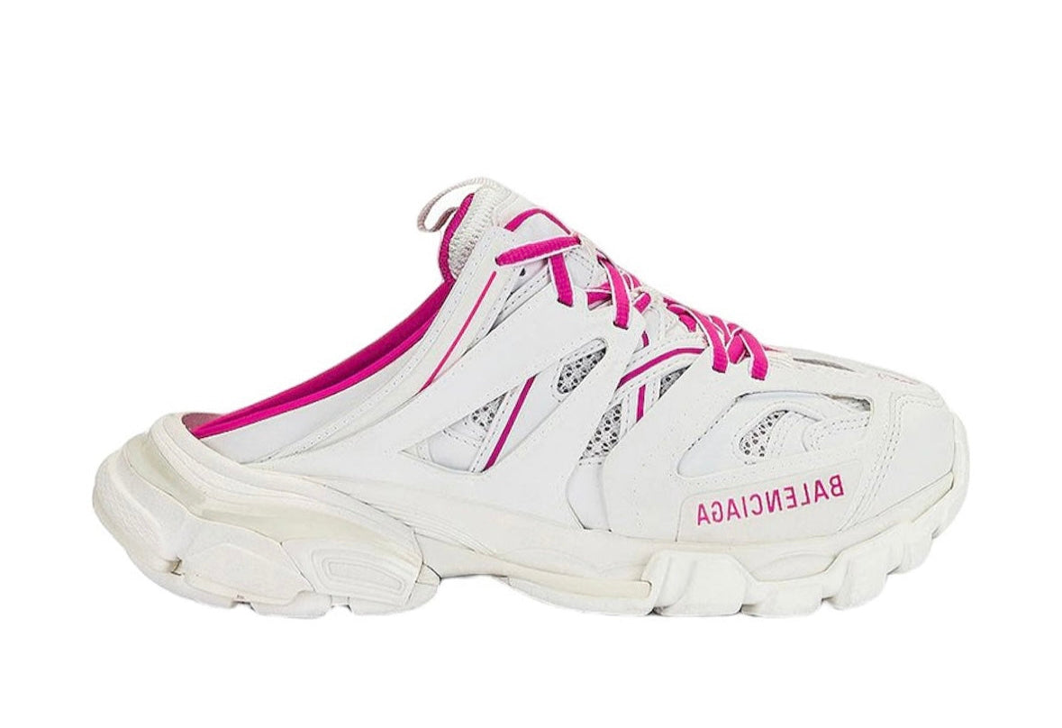 Track Mule White Pink