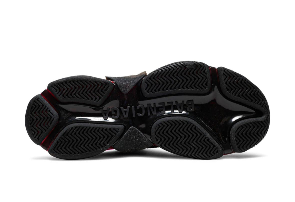 Triple S Sneaker Clear Sole Black Pink Neon