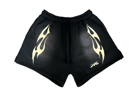 Sports Flame Shorts Black
