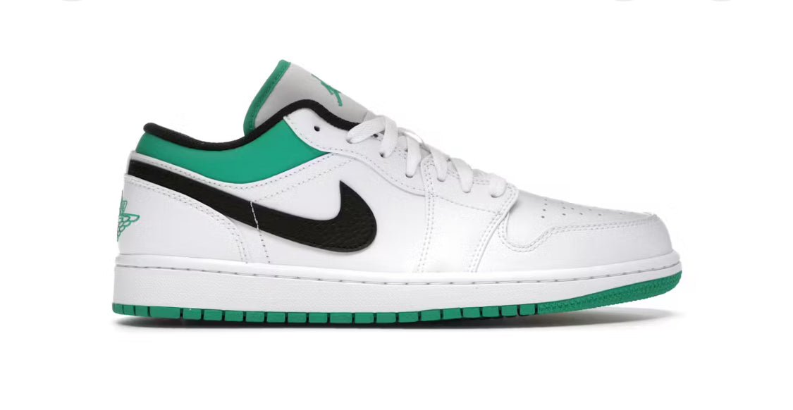 Air Jordan 1 Low White Lucky Green Black