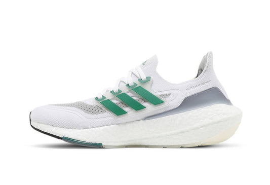 UltraBoost 21 White Sub Green