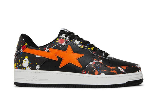 Bape Sta Low Paint Splatter Black