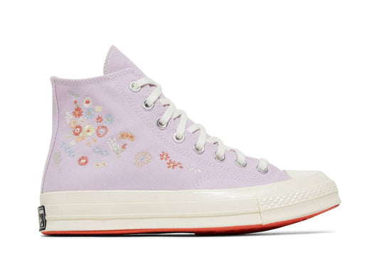 Chuck 70 High Embroidered Floral Print Pale Amethyst