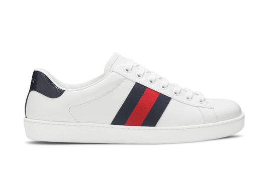 Ace Leather White Blue