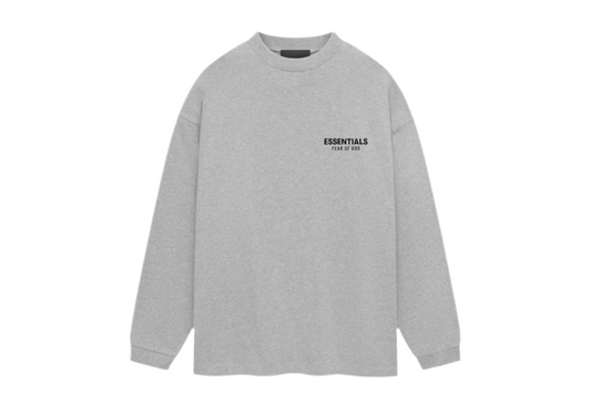 Jersey Long Sleeve T Shirt Light Heather Grey