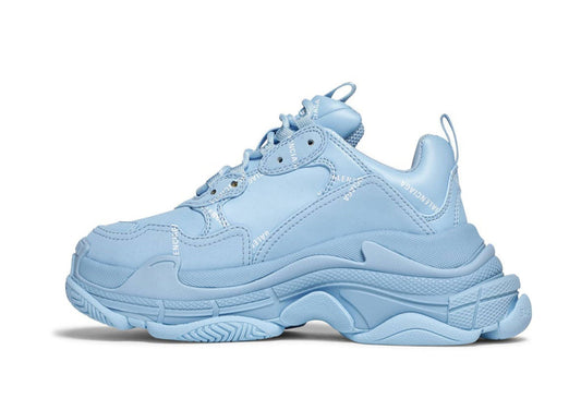Triple S Sneaker All Over Logo Light Blue
