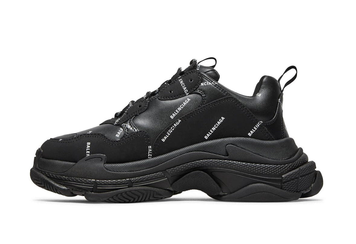Triple S Trainer All Over Logo Black