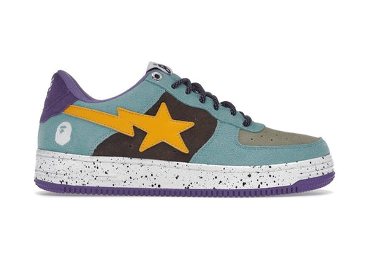 Bape Sta Teal Brown Yellow Suede