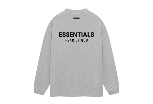 Jersey Long Sleeve T Shirt Light Heather Grey