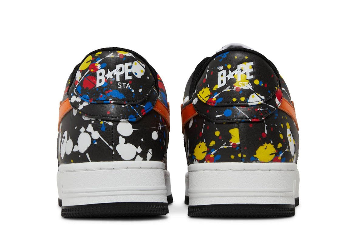 Bape Sta Low Paint Splatter Black
