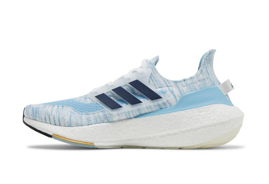 UltraBoost 21 White Clear Blue