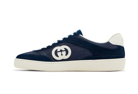 G74 Interlocking G Blue Suede