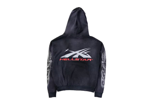 Airbrushed Skull Hoodie Black