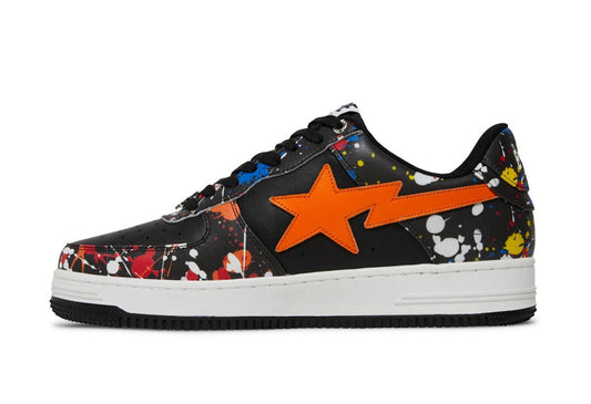 Bape Sta Low Paint Splatter Black
