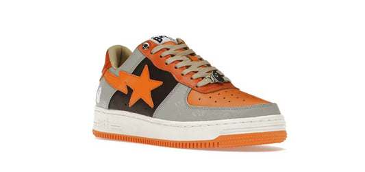 BAPE A Bathing Ape Bapesta Grey Orange