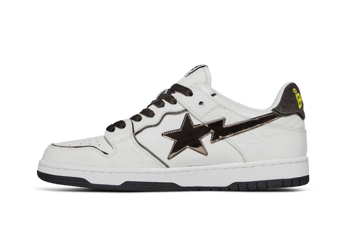 Sk8 Sta White Metallic Silver