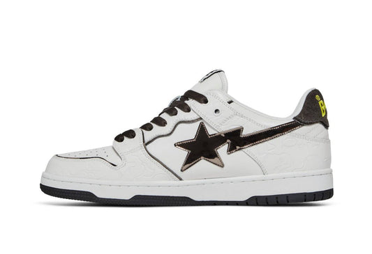 Sk8 Sta White Metallic Silver