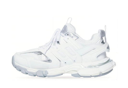 Track Sneaker White Silver
