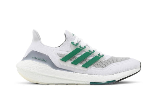 UltraBoost 21 White Sub Green