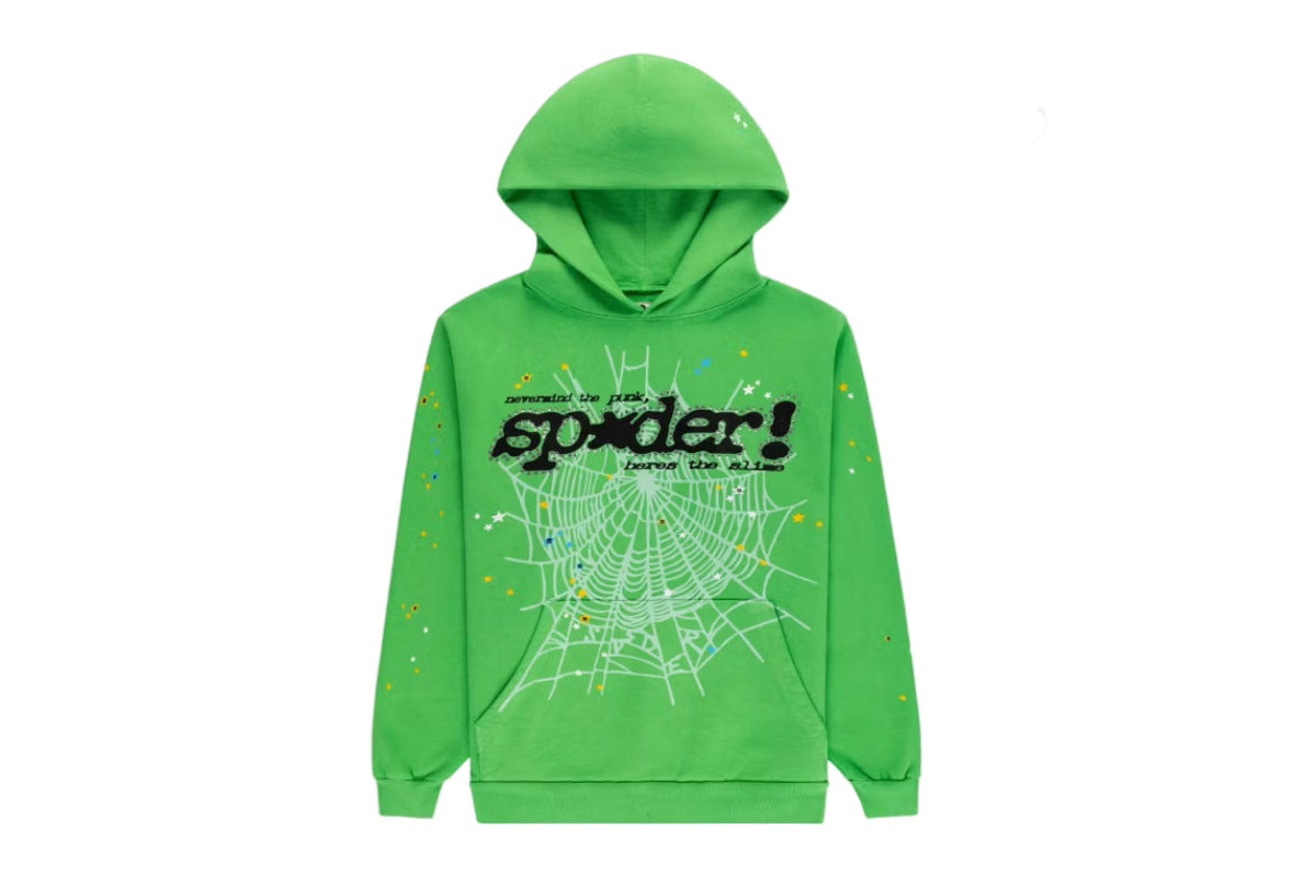 Punk V2 Rhinstone Hoodie Green