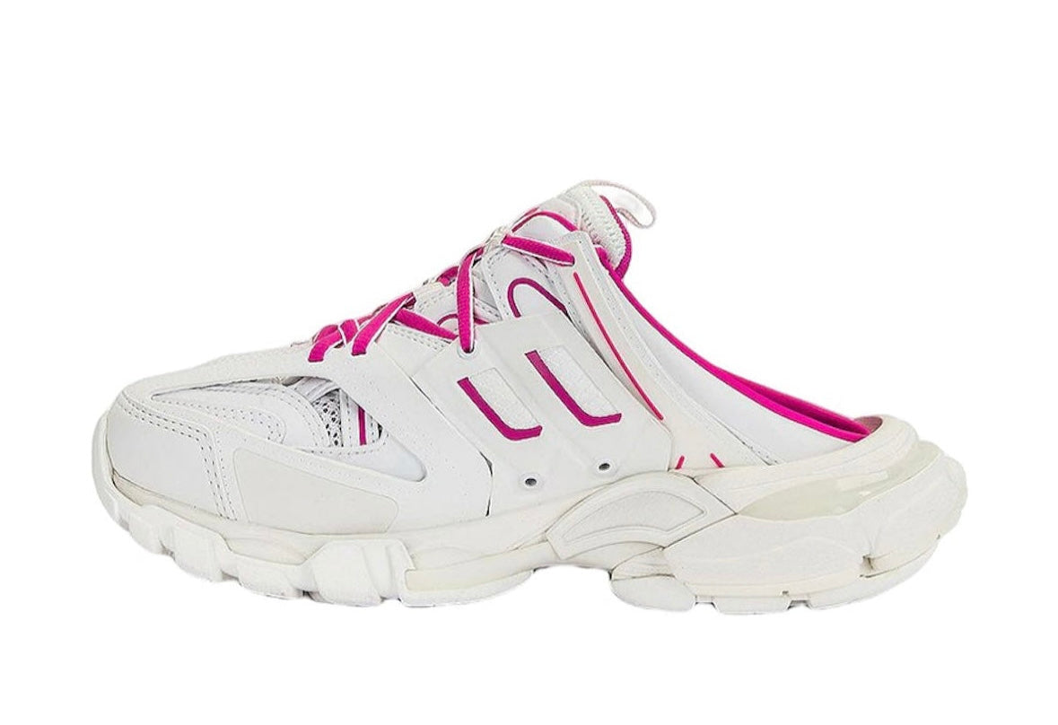 Track Mule White Pink
