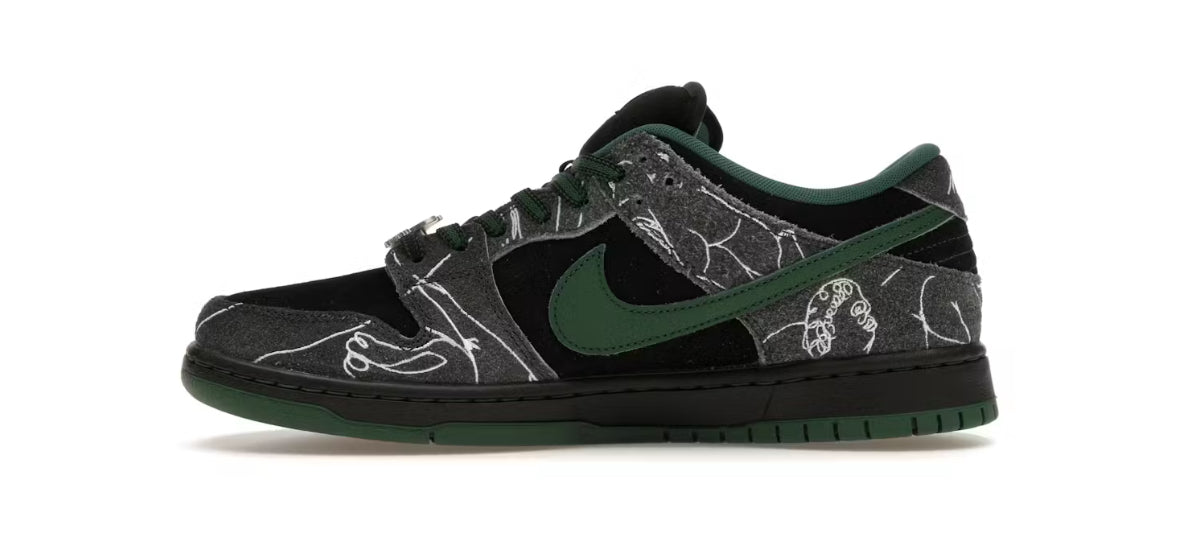 Nike SB Dunk Low There Skateboards Black Gorge Green