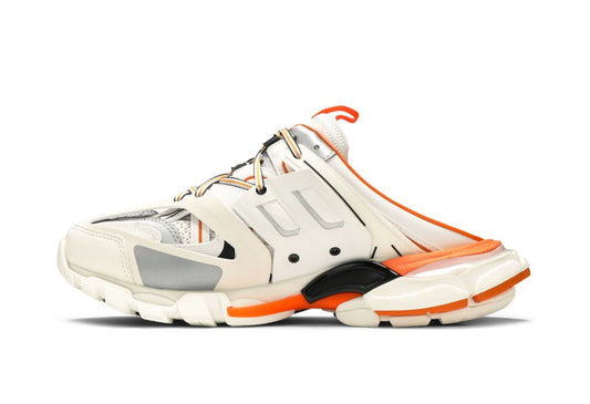 Track Mule White Orange