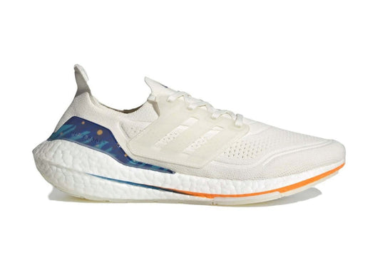 UltraBoost 21 White Royal Blue