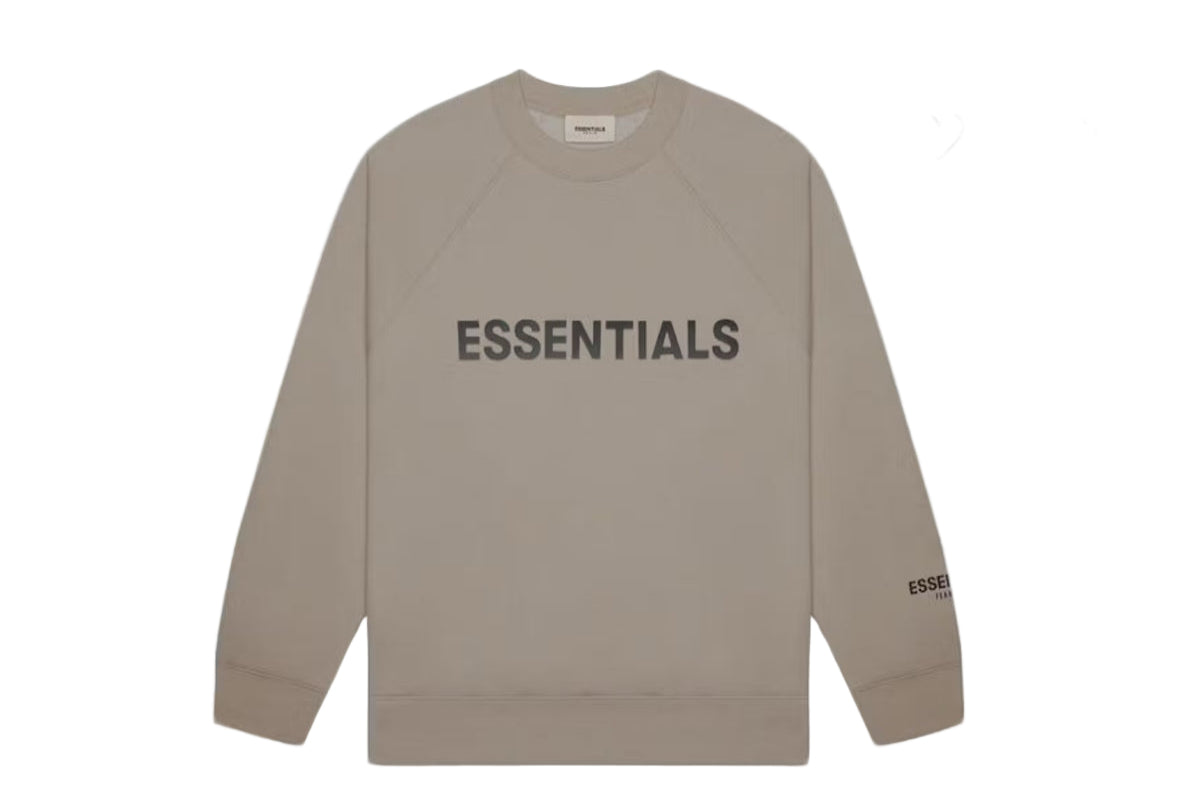 Crewneck Appliqué Logo Taupe