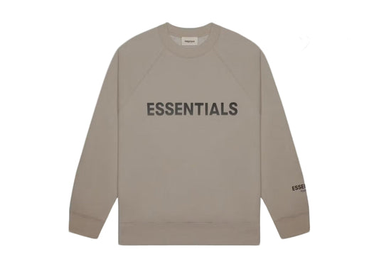 Crewneck Appliqué Logo Taupe