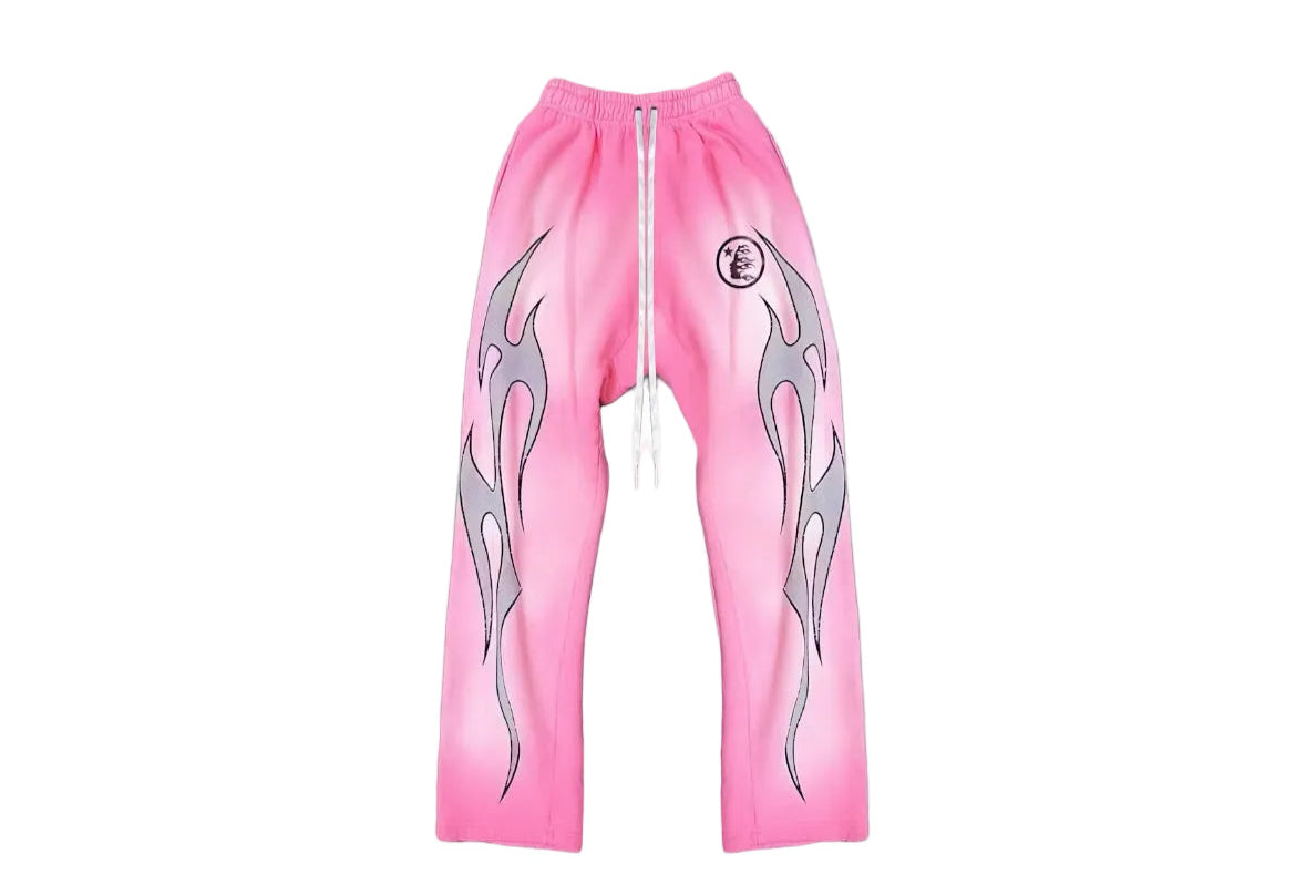 Hellstar Flame Sweatpants Pink